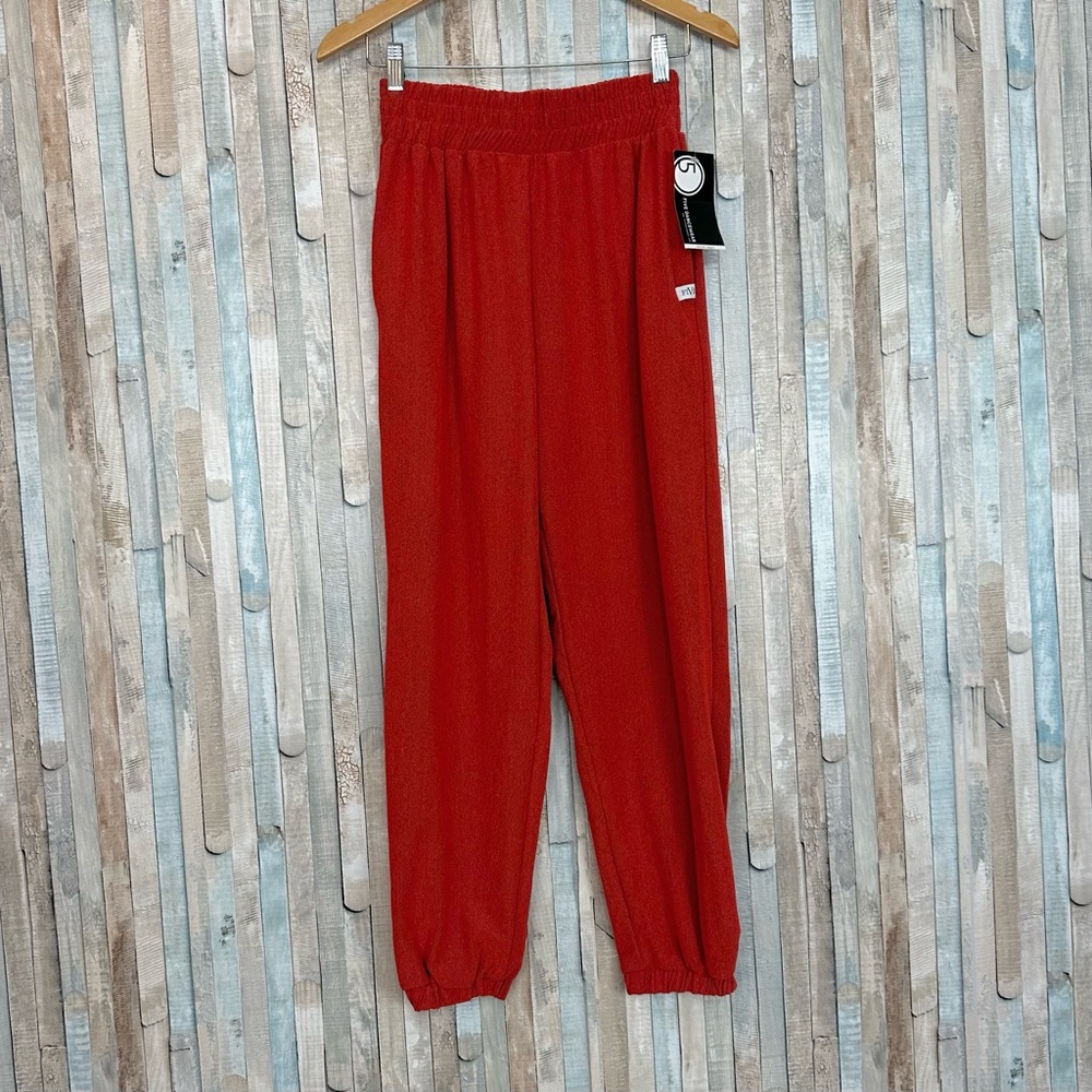 New Five The Label PA Petite Adult Dancewear Red Jogger Pants Sweatpants Lounge
